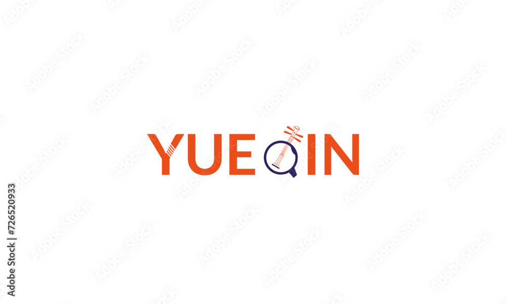 Country Yueqin  Music Club Vintage Retro Logo Design.