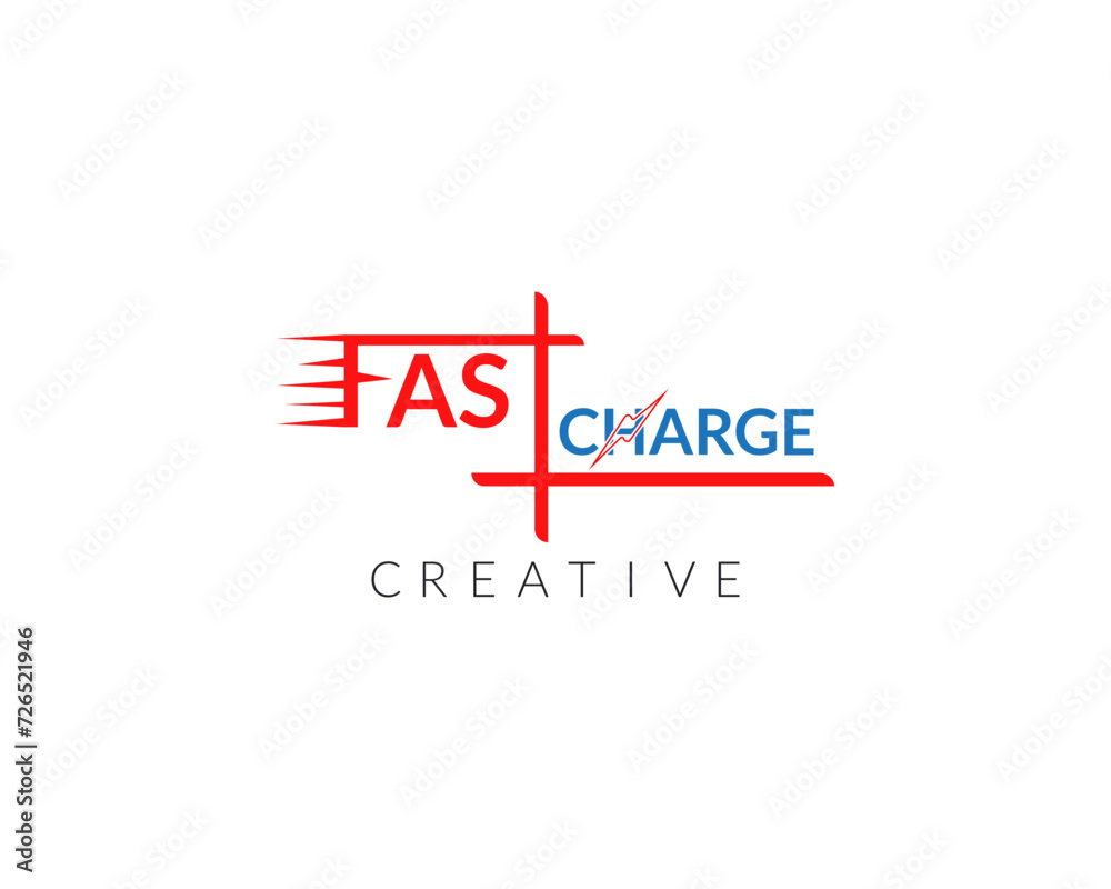 Battery charging logo icon. Quick and fast charge logo icon. 