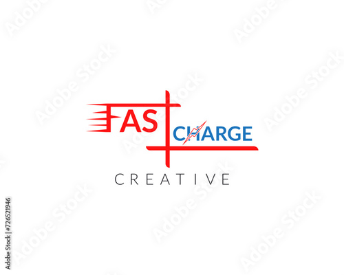Battery charging logo icon. Quick and fast charge logo icon. 