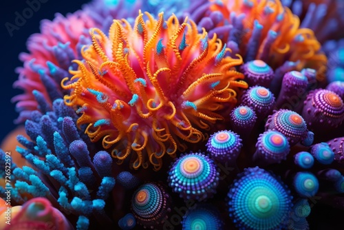 beautiful colorful rainbow coral photo
