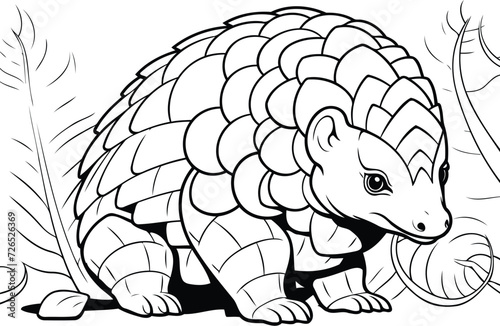 Cartoon hedgehog coloring page. Vector illustration of an animal.