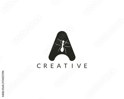 unique, creative, simple ant logo concept