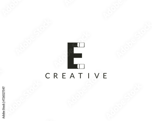 Letter E logo icon design template elements