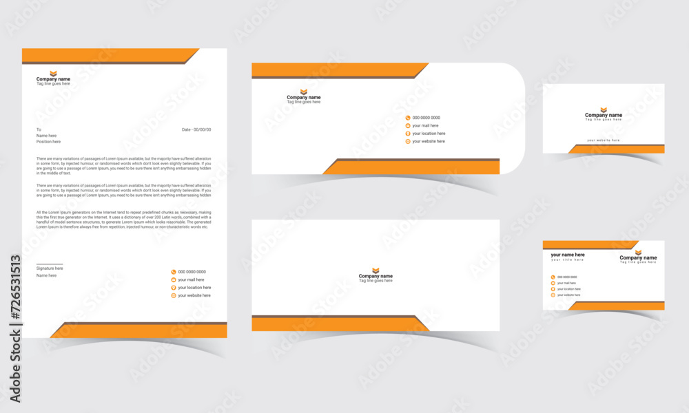 Corporate stationery design. Corporate stationery design.
