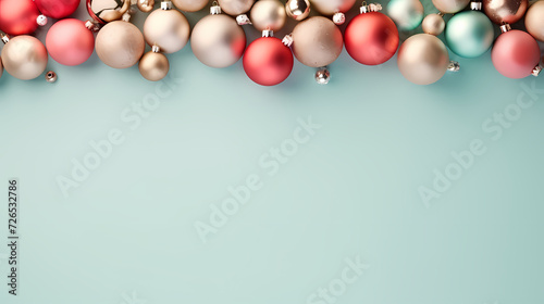 Christmas ball background, Christmas and New Year holidays concept with copy space for text