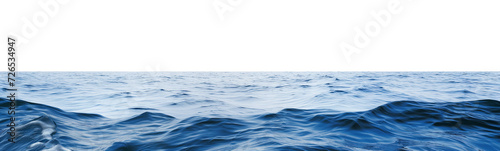 Water surface, wide horizontal, copy space, isolated on transparent or white background, png