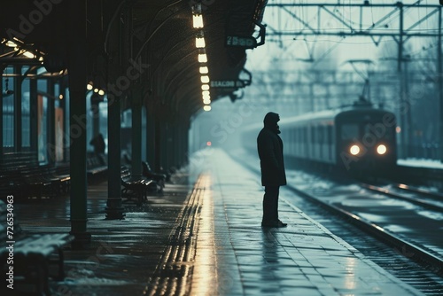 A man missed his train at the station. People in the station