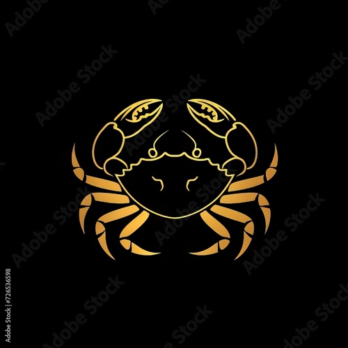 wild crab logo minimalistic vector style 