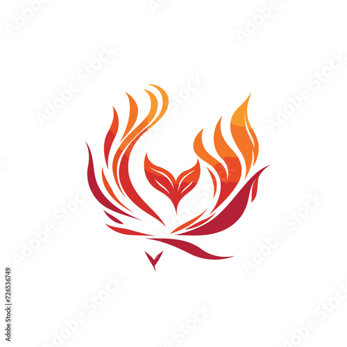 Fire Bird Logo Template vector icon Oil. gas and energy logo concept