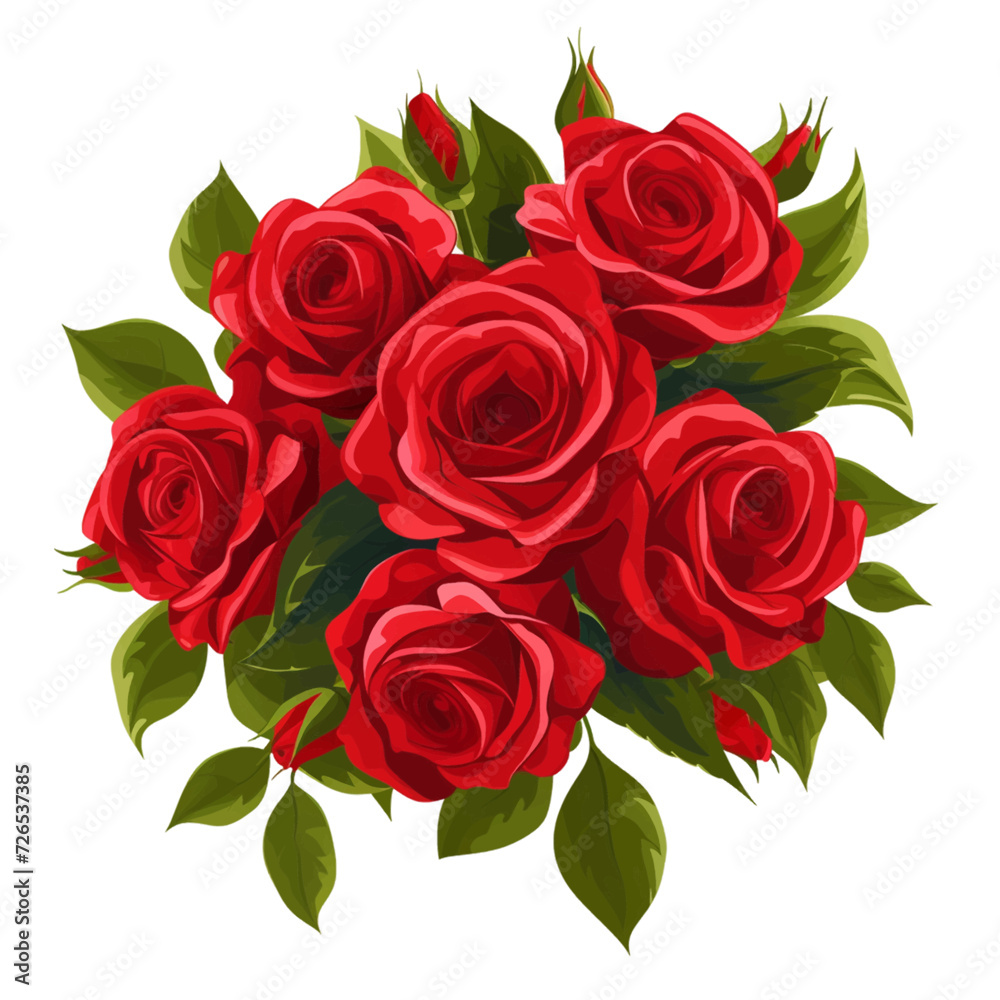 Bouquet of red roses