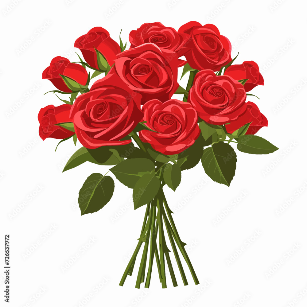 Bouquet of red roses