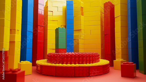 Strand created from lego pices  photo