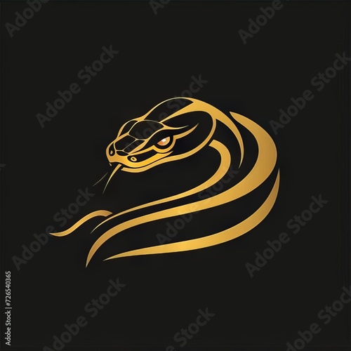 wild snake logo minimalistic vector style 