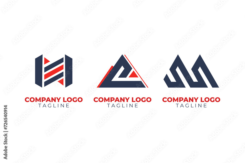 Obraz premium Free vector set of company logo design ideas vector