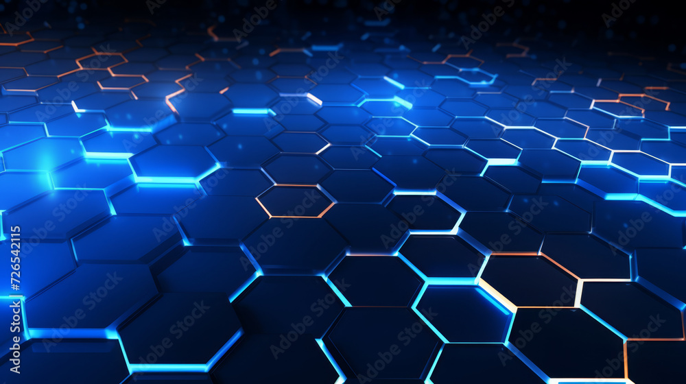 Obraz premium Hexagon technology wallpaper
