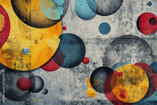 Modern neomorphism abstract background. Abstract circle grey wallpaper. Background with neomorphism circles. Abstract 3D background with multicolor spheres circles