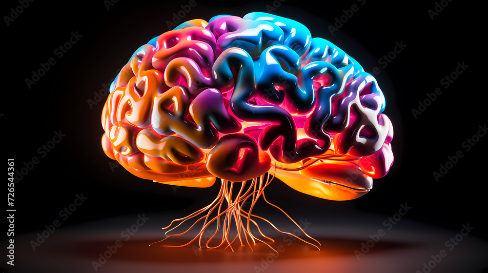 Creative human brain concept, creative light bulb background Creative human brain concept, creative light bulb background
