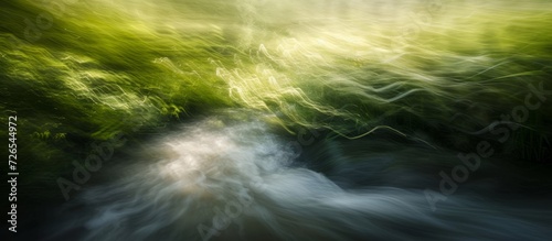 Marsh stream in Alava, Basque country, results in abstract image.