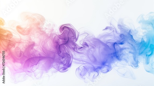Colorful smoke cloud in front of dark background.
