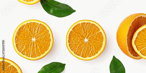 set of orange slices