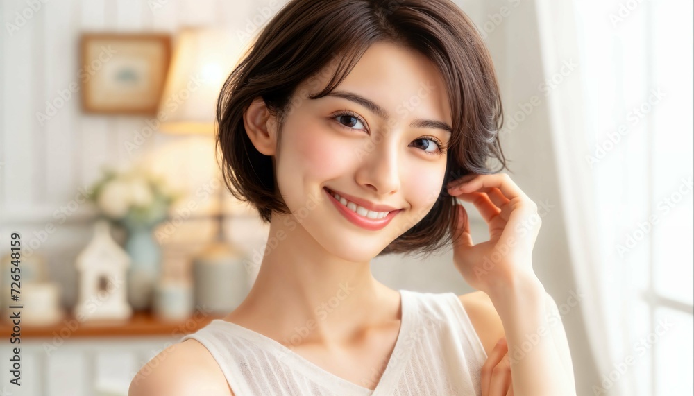 美しく若い日本人女性。美容がコンセプトの画像生成AI. 美しく若い日本人女性。美容がコンセプトの画像生成AI.