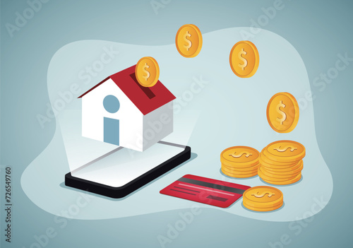 Mortgage and Home Buying Concept. Saving for house.