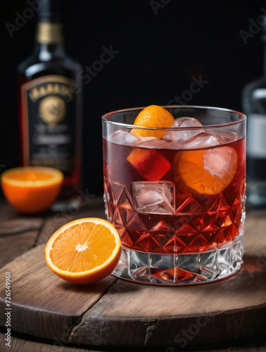 Photo Of A Negroni Cocktail At The Bar