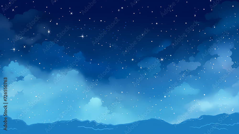 Sparkling starry night sky background