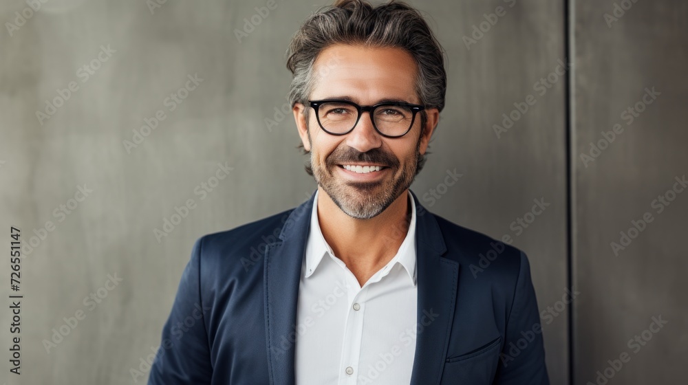Middle age latin man wearing casual clothes success Middle age latin man wearing casual clothes success