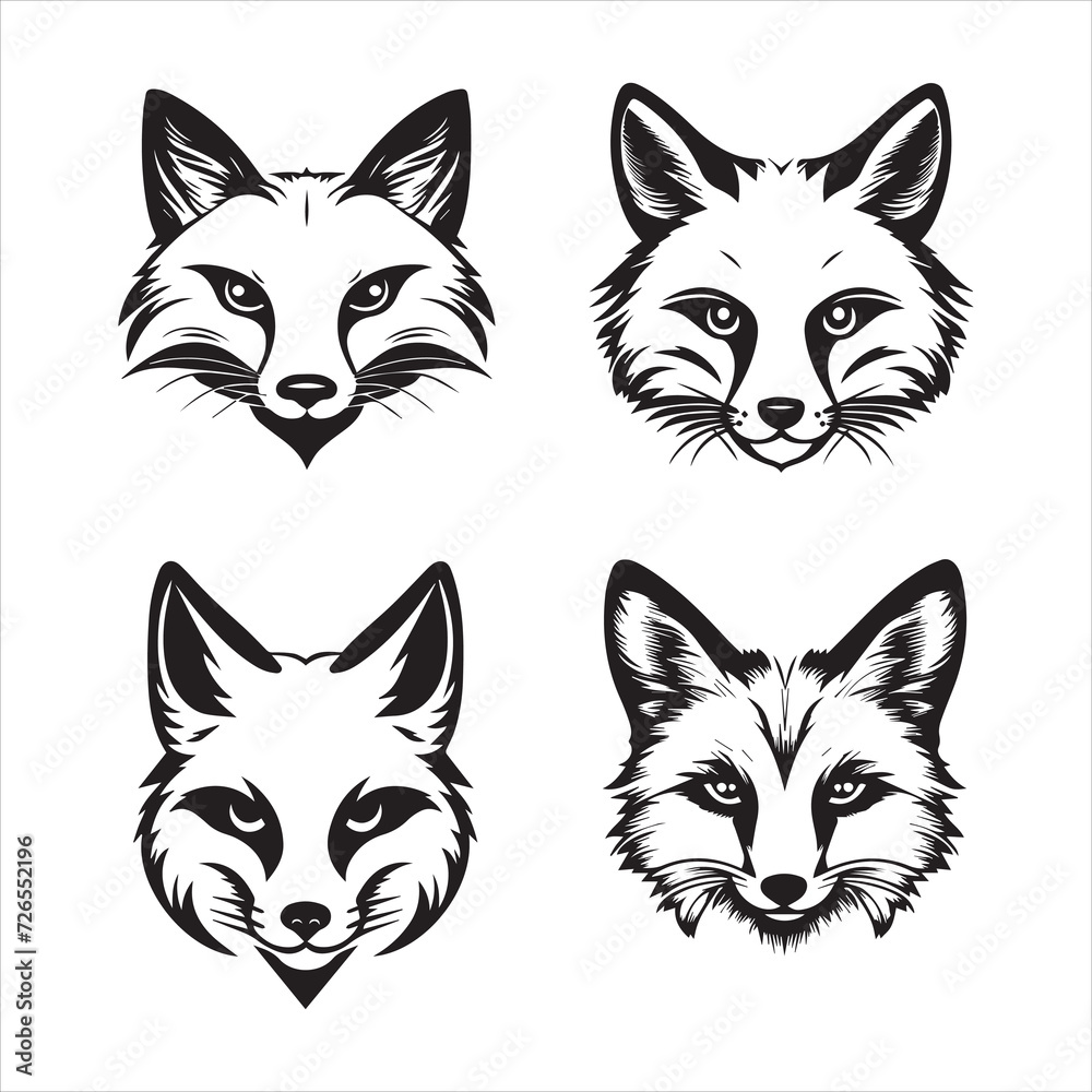 A fox's Icon vector design A fox's Icon vector design