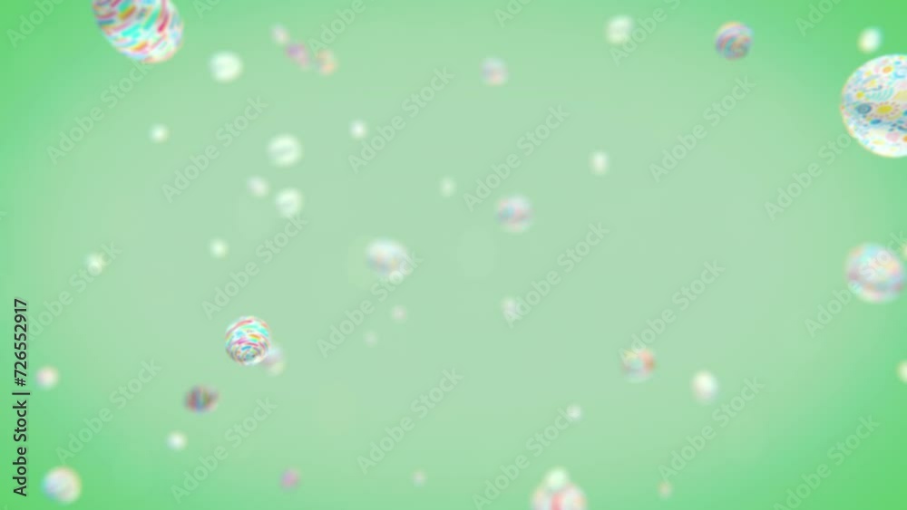Easter eggs explosion in slow motion