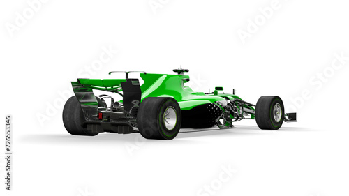 Race Car Isolated. 3D rendering
