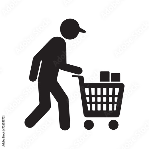 Retail theft. Thief. A thief with bag icon