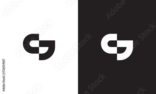 CJ logo, monogram unique logo, black and white logo, premium elegant logo, letter CJ Vector