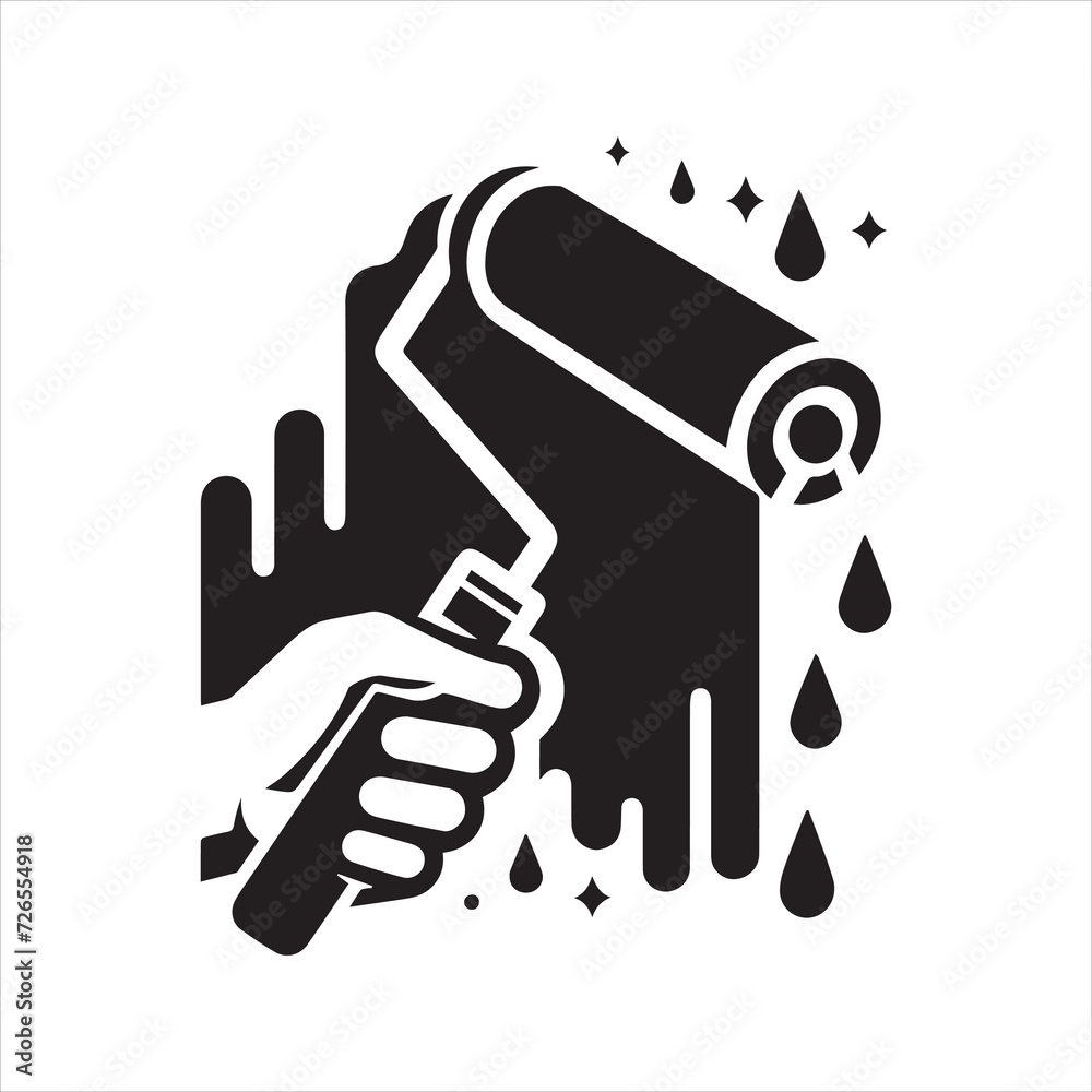 Paint roller icon. Roller. Painting icon Paint roller icon. Roller. Painting icon