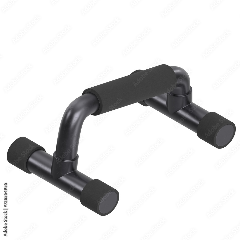 3D rendering illustration of a gym push-up bar 3D rendering illustration of a gym push-up bar