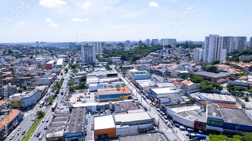 Aerial view of the city of Diadema, Sao Paulo, Brazil. photo