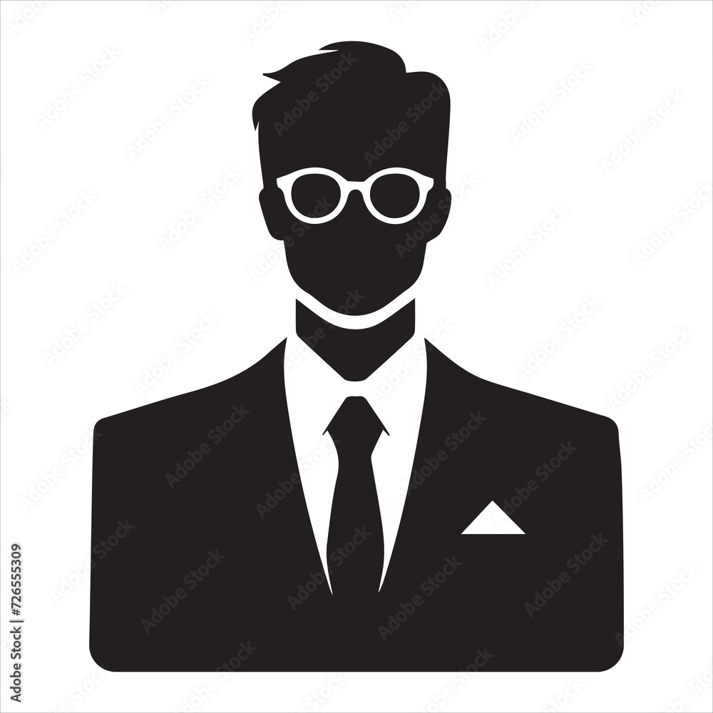 Businessman icon. Businessman avatar. Vector and glyph Businessman icon. Businessman avatar. Vector and glyph