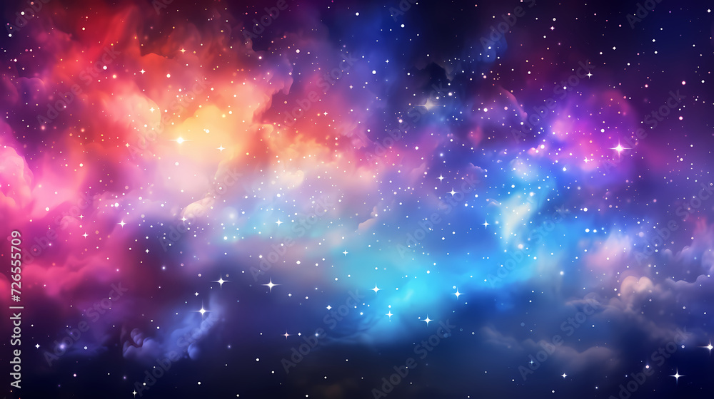 Obraz premium Sparkling starry night sky background