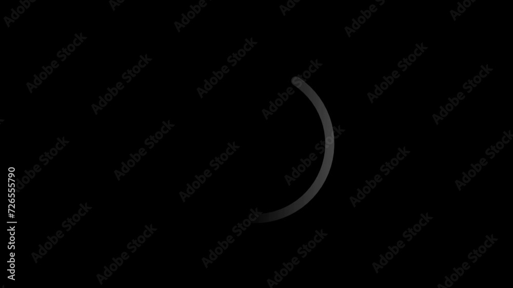 Circle of Loading animation on black background Circle of Loading animation on black background