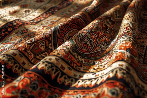 Textures of Moroccan carpet fabrics.