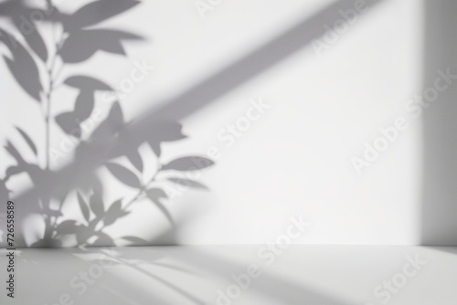 leaf shadows on empty background