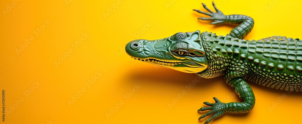 Obraz premium green iguana on a branch