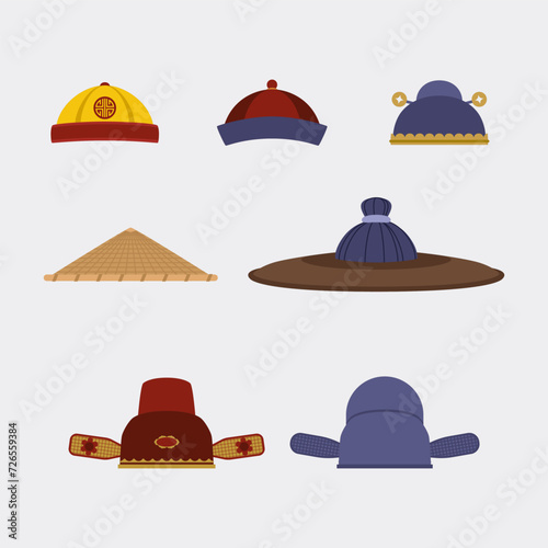Chinese Traditional Hat Set (ID: 726559384)