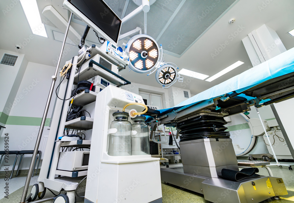 Modern medical equipment in the operating room Modern medical equipment in the operating room