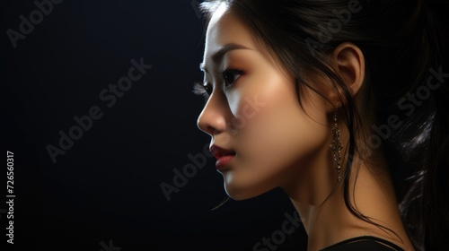 Dramatic Asian Beauty with Earring