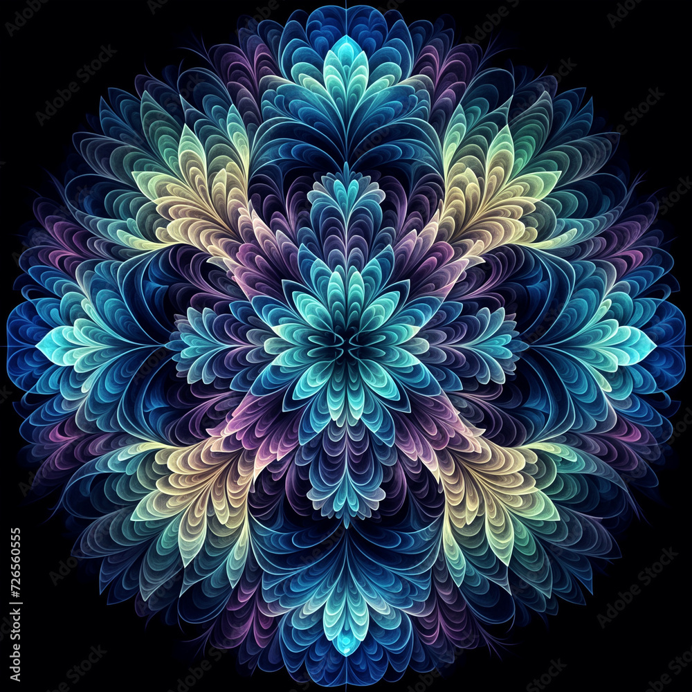 abstract fractal flower abstract fractal flower
