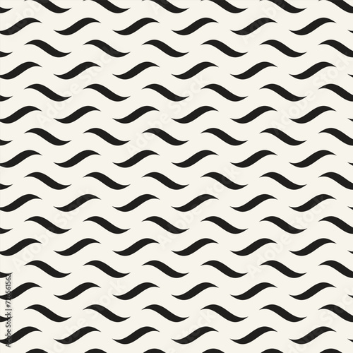 Vector seamless pattern. Repeating geometric elements. Stylish monochrome background design.