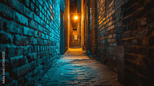 Mysterious Alleyway at Night