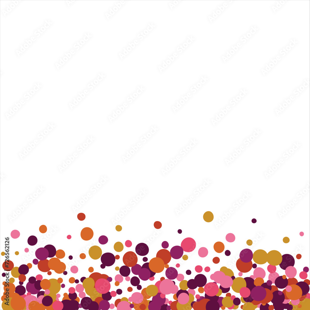 Abstract background with colorful balls in different sizes. Colorful random flying balls. Horizontal background. space for text. Vector illustration